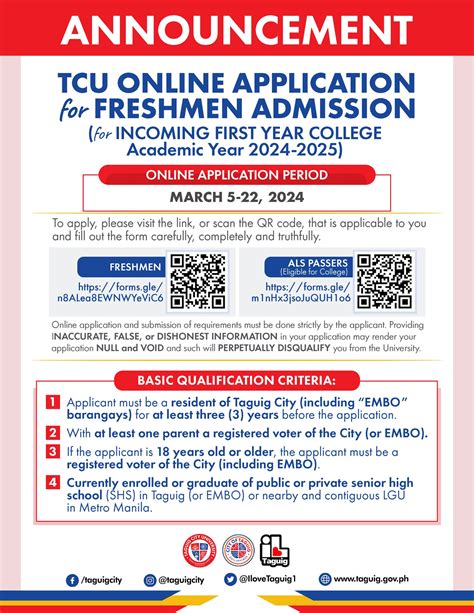 TCU Opens Online Application for Freshmen Admission for year 2024.